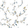 Noordwand Behang Blooming Garden 6 Floral Strands wit en blauw