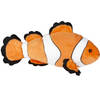 Ravensden Pluche knuffel zeedieren Clownsvis Nemo - oranje/wit - 40 cm - Knuffel zeedieren