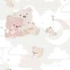 Noordwand Behang Mondo baby Hug Bears roze en beige