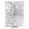 Canvas city map Atlanta 30X40cm