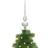 Kerstboom piek ijs wit van glas met mat finish 26 cm - kerstboompieken