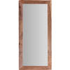 Spiegel/wandspiegel - teak hout - bruin - rechthoek - 100 x 70 cm - Spiegels