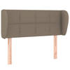 vidaXL Hoofdbord met randen 83x23x78/88 cm stof taupe