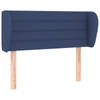 vidaXL Hoofdbord met randen 93x23x78/88 cm stof blauw