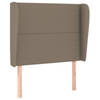 vidaXL Hoofdbord met randen 83x23x118/128 cm stof taupe