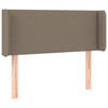 vidaXL Hoofdbord met randen 83x16x78/88 cm stof taupe