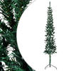 vidaXL Kunstkerstboom half met standaard smal 240 cm groen