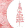 vidaXL Kunstkerstboom half met standaard smal 180 cm roze