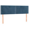 vidaXL Hoofdborden 2 st 72x5x78/88 cm fluweel donkerblauw