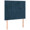 vidaXL Hoofdborden 2 st 80x5x78/88 cm fluweel donkerblauw