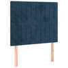 vidaXL Hoofdborden 2 st 90x5x78/88 cm fluweel donkerblauw