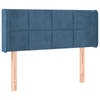 vidaXL Hoofdbord met randen 83x16x78/88 cm fluweel donkerblauw