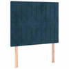 vidaXL Hoofdborden 2 st 100x5x78/88 cm fluweel donkerblauw