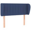 vidaXL Hoofdbord met randen 83x23x78/88 cm stof blauw