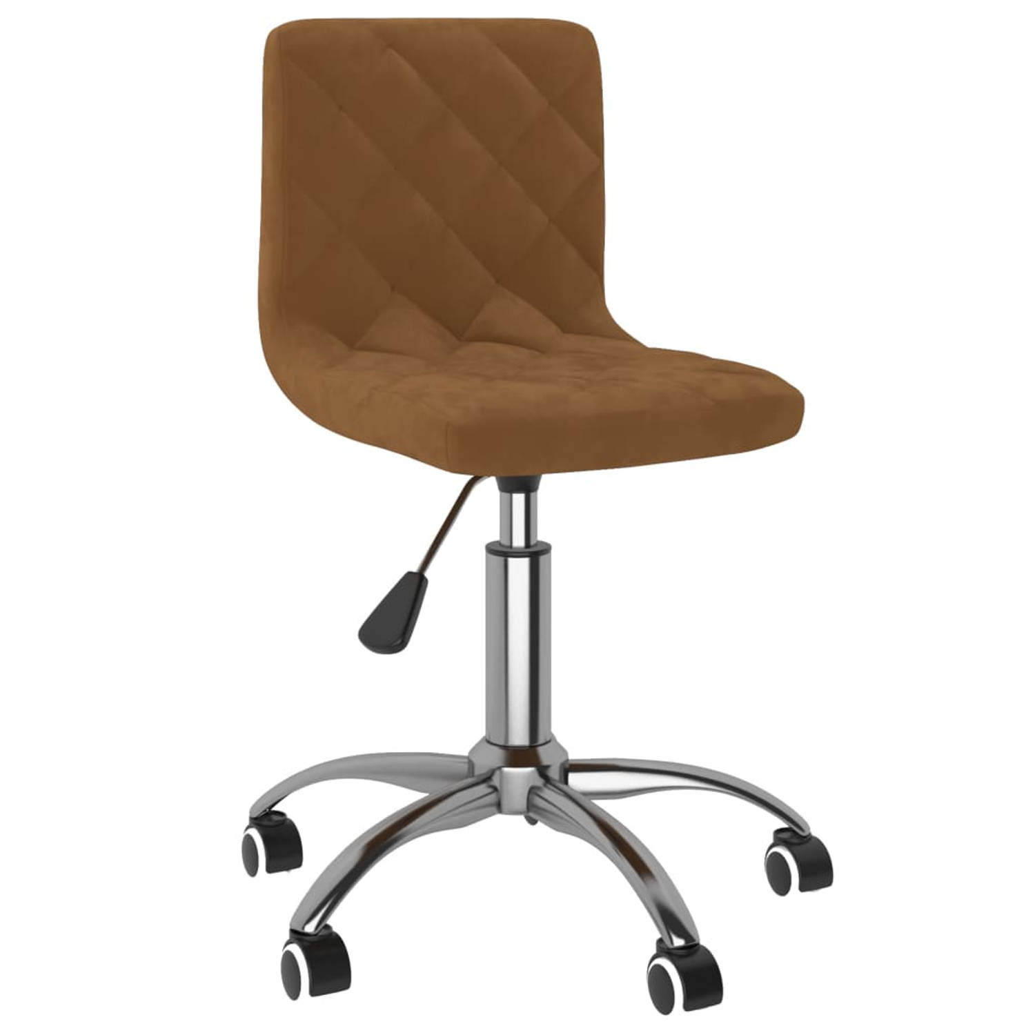 The Living Store Draaibare Eetkamerstoelen - Fluweel - 40 x 43 cm - Bruin