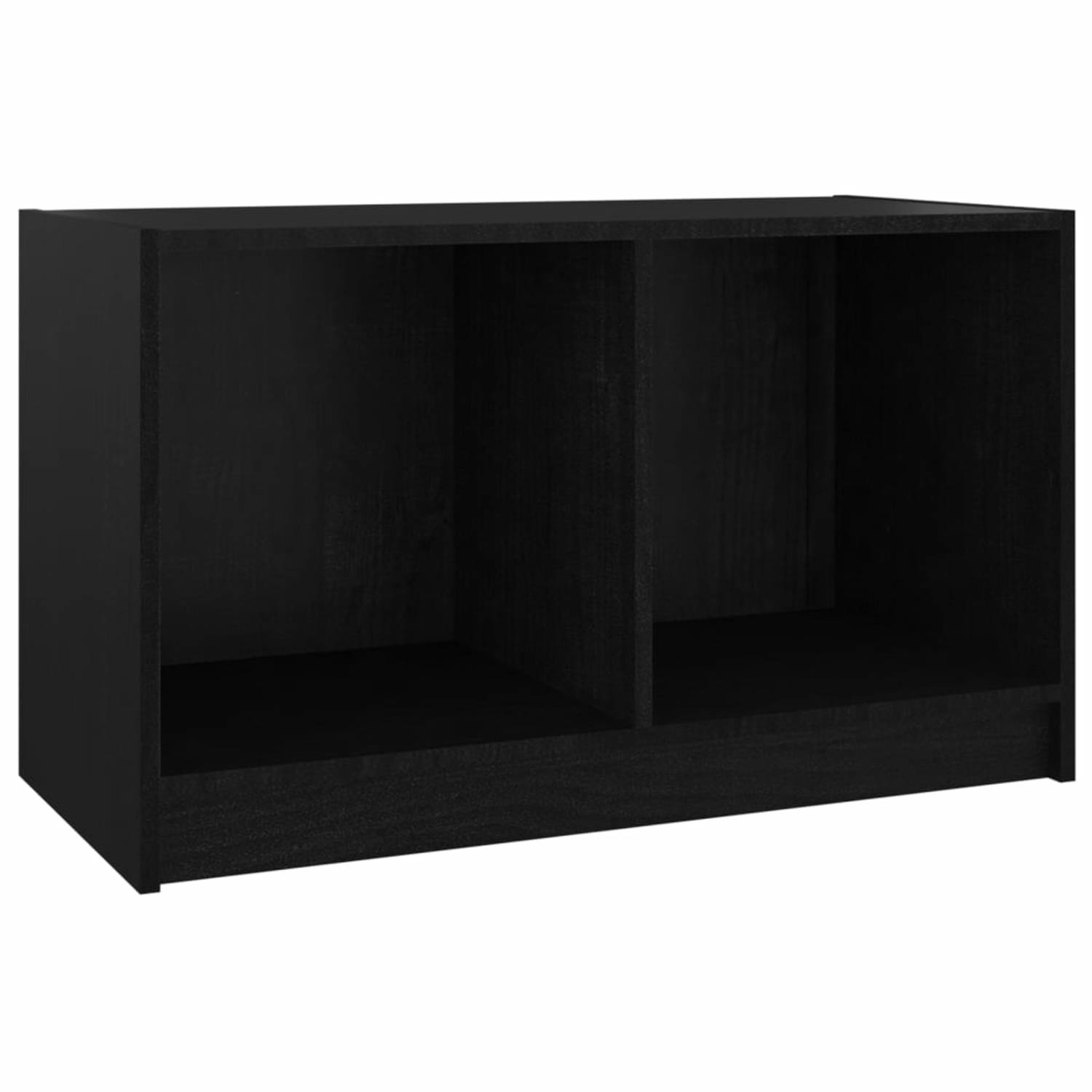 vidaXL Tv-meubel 70x33x42 cm massief grenenhout zwart