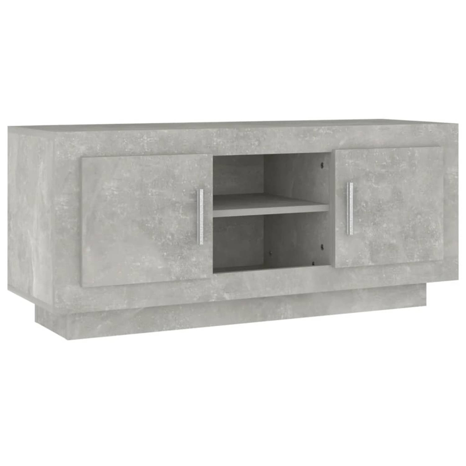 vidaXL Cd-kast 102x35x45 cm bewerkt hout betongrijs