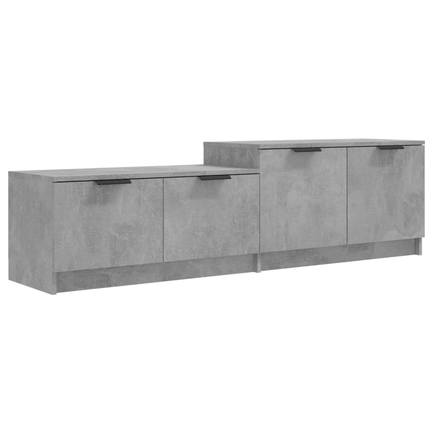 vidaXL Tv-meubel 158,5x36x45 cm bewerkt hout betongrijs