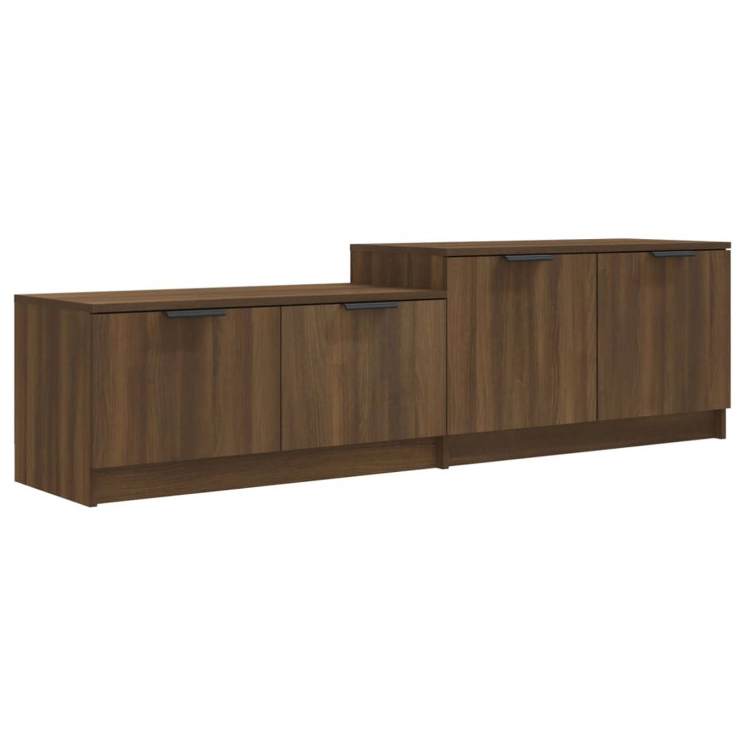 vidaXL Tv-meubel 158,5x36x45 cm bewerkt hout bruineikenkleurig