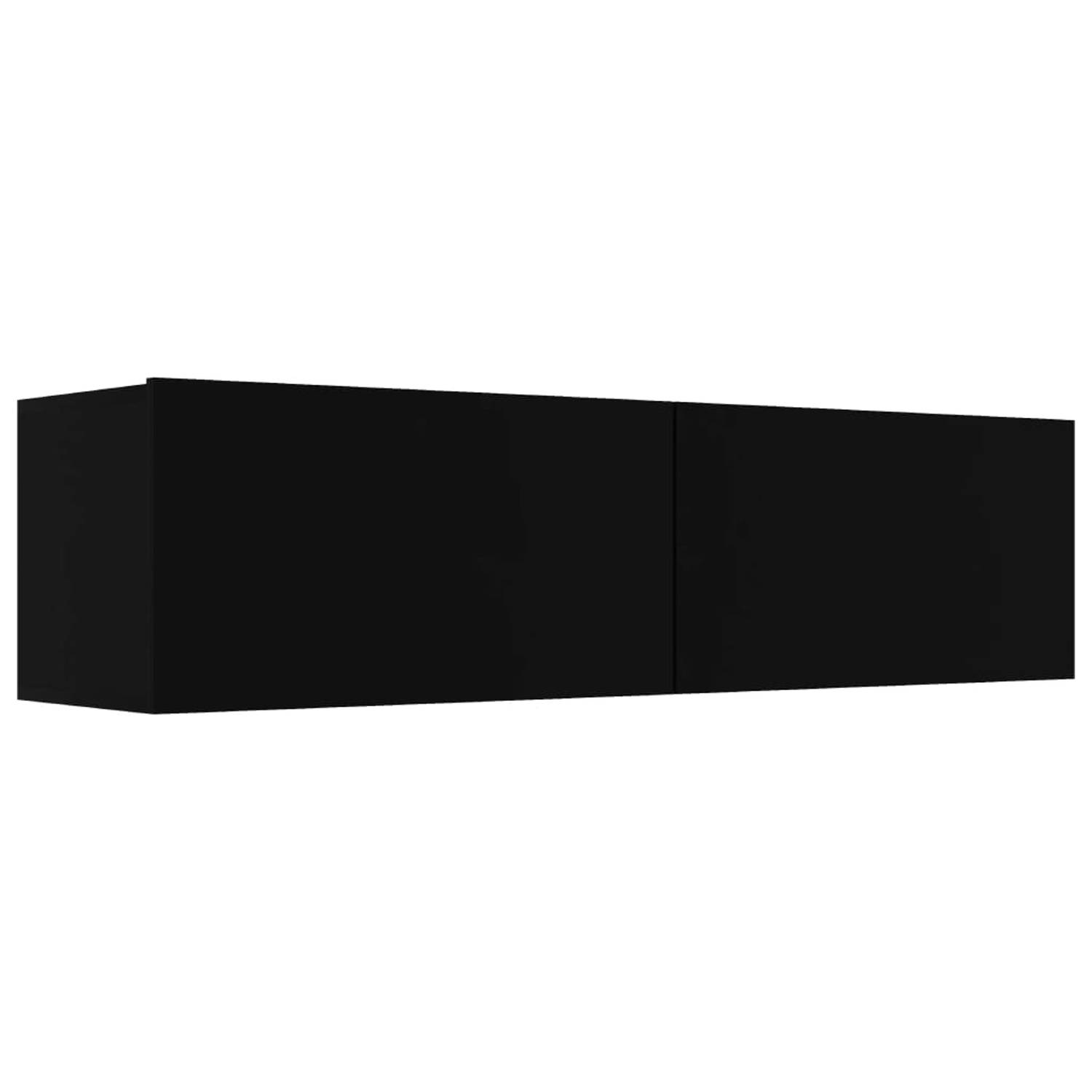vidaXL Tv-meubel 120x30x30 cm spaanplaat zwart