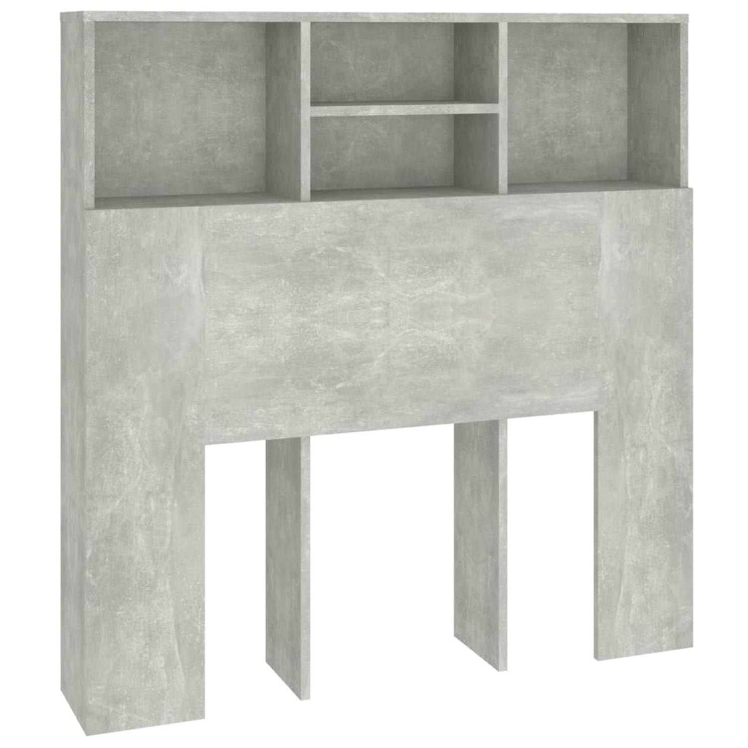 vidaXL Hoofdbordkast 100x19x103,5 cm betongrijs