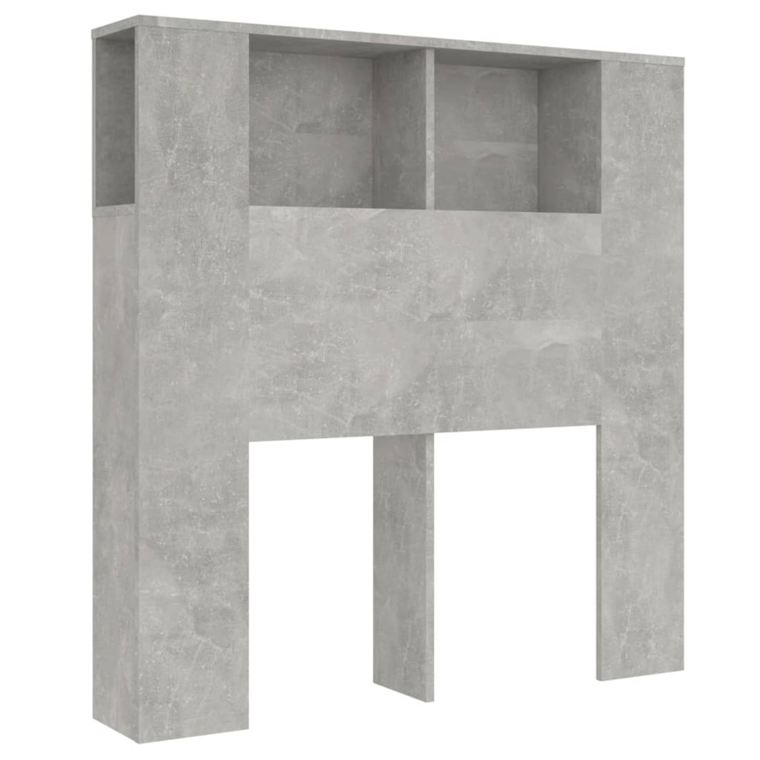 vidaXL Hoofdbordkast 100x18,5x104,5 cm betongrijs
