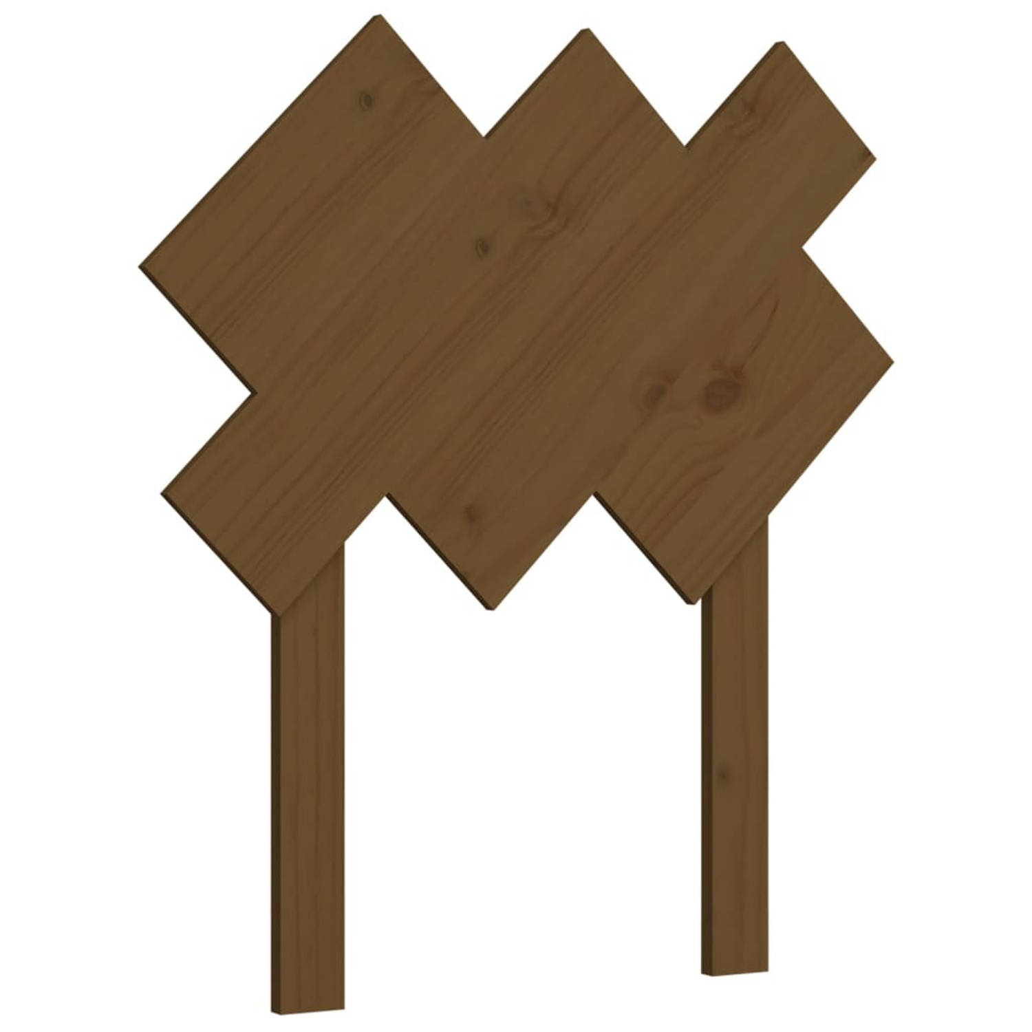 vidaXL Hoofdbord 72,5x3x81 cm massief grenenhout honingbruin