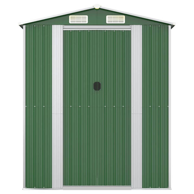 vidaXL Tuinschuur 192x191x223 cm gegalvaniseerd staal groen