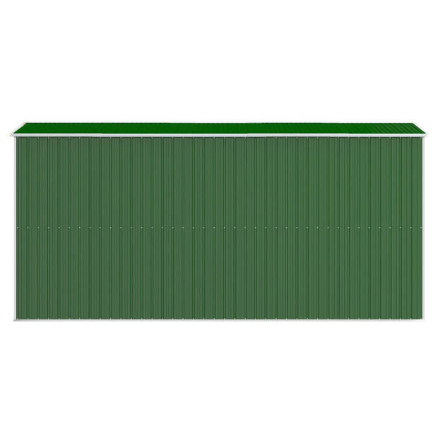 vidaXL Tuinschuur 192x440x223 cm gegalvaniseerd staal groen