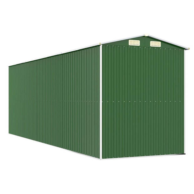 vidaXL Tuinschuur 192x606x223 cm gegalvaniseerd staal groen