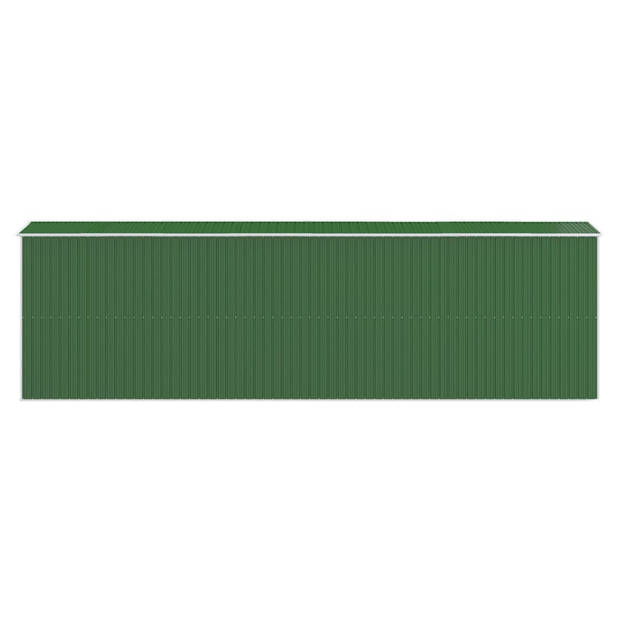 vidaXL Tuinschuur 192x606x223 cm gegalvaniseerd staal groen