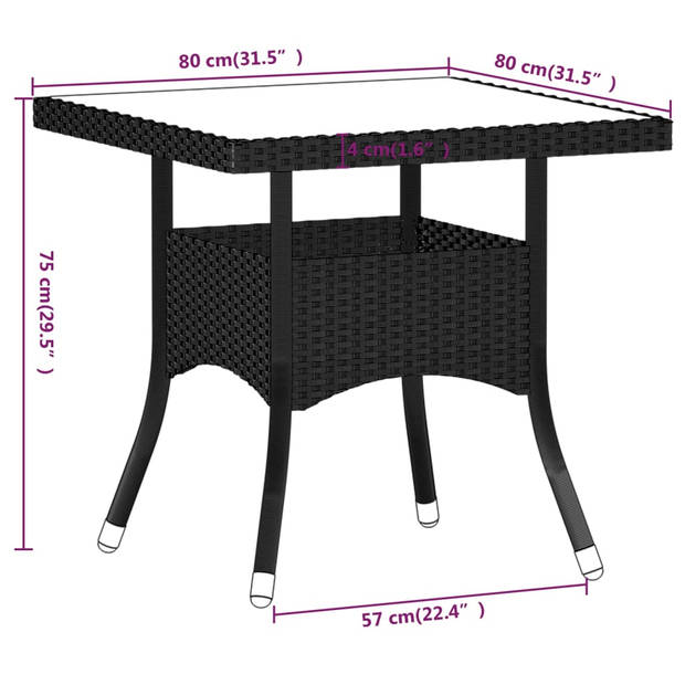 vidaXL 5-delige Tuinset poly rattan en massief acaciahout grijs