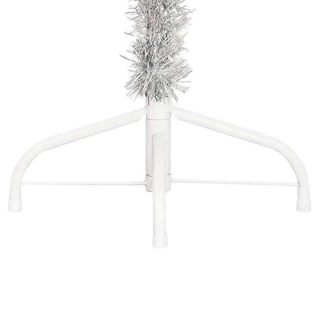 The Living Store Kerstboom Halfrond Zilver - 120cm - PVC/Staal