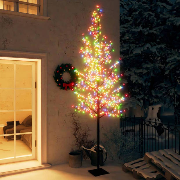 vidaXL Kerstboom met 600 LED's meerkleurig licht kersenbloesem 300 cm