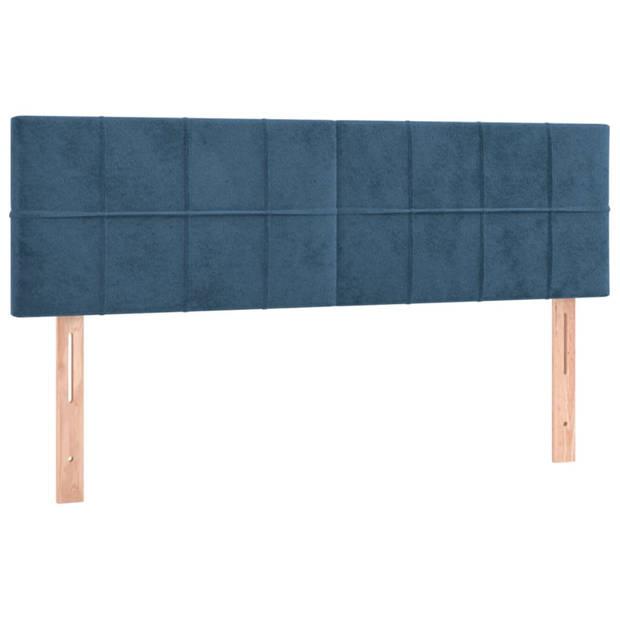 vidaXL Hoofdborden 2 st 72x5x78/88 cm fluweel donkerblauw