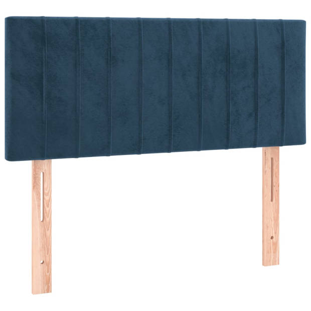 vidaXL Hoofdbord 80x5x78/88 cm fluweel donkerblauw