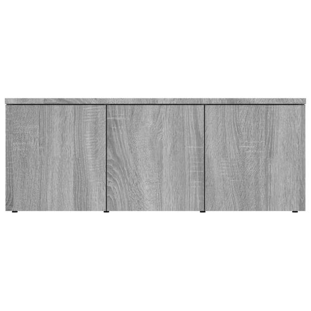 The Living Store TV-kast - Grijs sonoma eiken - 80x34x30 cm - Stevig en praktisch