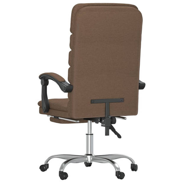 The Living Store Verstelbare Bureaustoel - Bruin - 63 x 56 cm - Massagefunctie