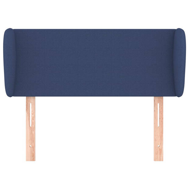 vidaXL Hoofdbord met randen 83x23x78/88 cm stof blauw