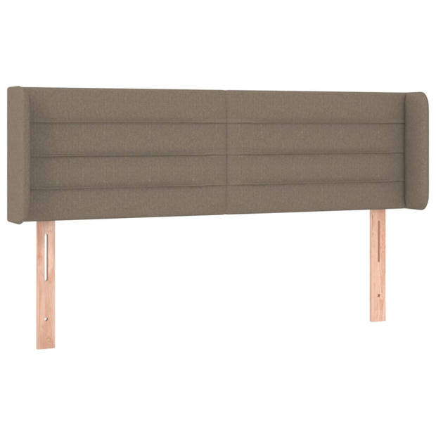 vidaXL Hoofdbord met randen 147x16x78/88 cm stof taupe