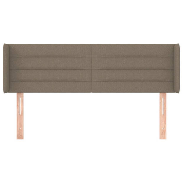 vidaXL Hoofdbord met randen 147x16x78/88 cm stof taupe