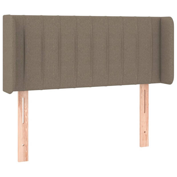 vidaXL Hoofdbord met randen 83x16x78/88 cm stof taupe