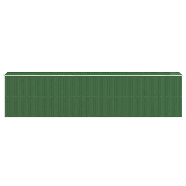 vidaXL Tuinschuur 192x855x223 cm gegalvaniseerd staal groen