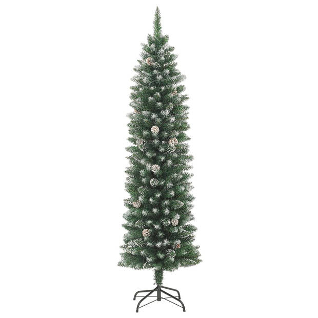 vidaXL Kunstkerstboom smal met standaard 180 cm PVC