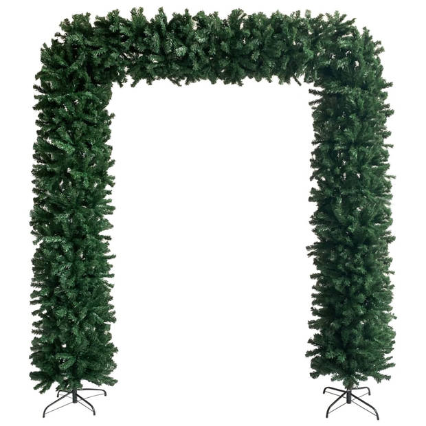 The Living Store Kerstboog PVC - 215 x 240 cm - Groen - Met 2.400 uiteinden - Stabiele standaard