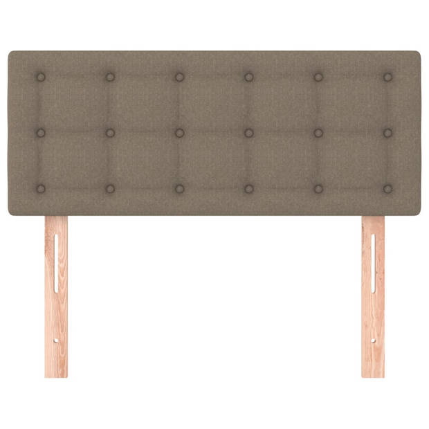 vidaXL Hoofdbord 100x5x78/88 cm stof taupe