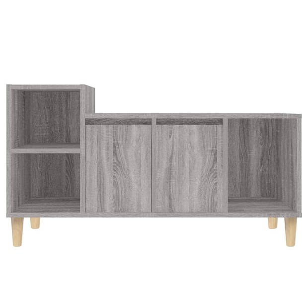 vidaXL Tv-meubel 100x35x55 cm bewerkt hout grijs sonoma eikenkleurig