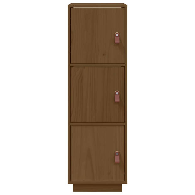 vidaXL Hoge kast 34x40x108,5 cm massief grenenhout honingbruin