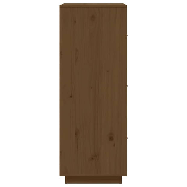 The Living Store Houten Dressoir - Honingbruin - 34x40x108.5cm - Massief grenenhout