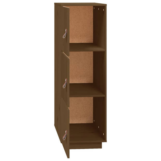 vidaXL Hoge kast 34x40x108,5 cm massief grenenhout honingbruin